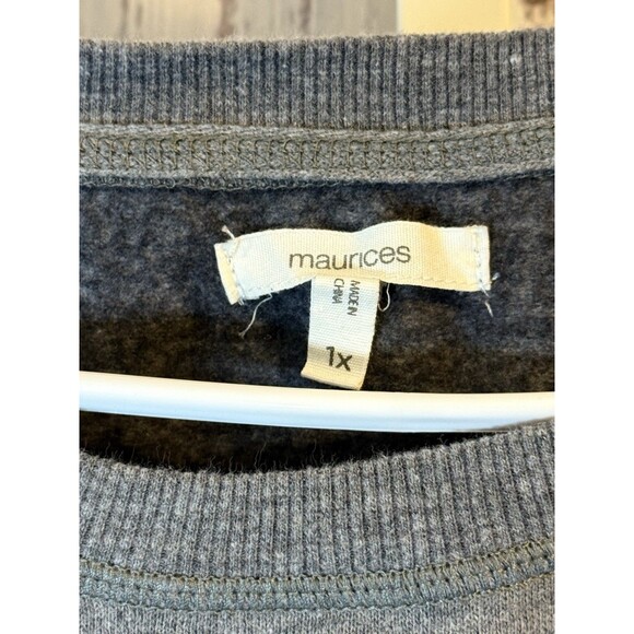 Maurice’s Women’s Sweatshirt Plus Size 1X Grey With Gold Love Embroidered - Picture 3 of 5